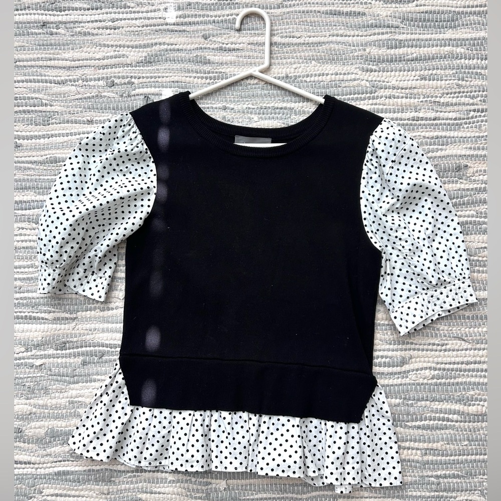Anthropologie Black and White Sweater